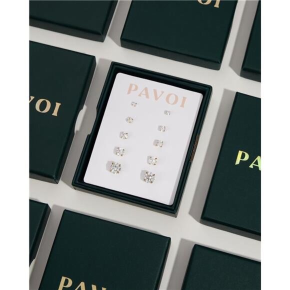 14K Gold Plated Solid 925 Sterling Silver Post Cubic Zirconia Flat Back Earrings - Picture 6 of 7